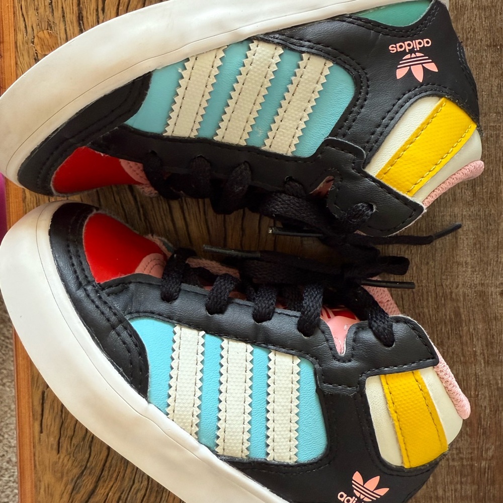 Adidas Red and Blue Retro Sneakers